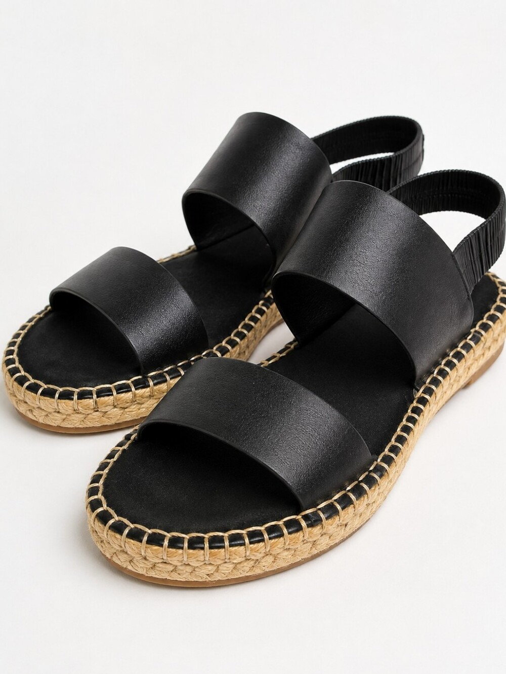 Cole Haan Grand.ØS Black Espadrille Slingback Sandals – Size 7B